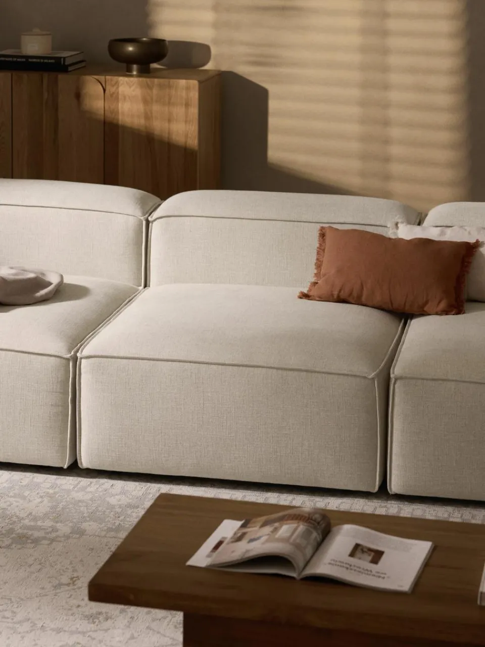 Modulaire bank Lennon (4-zits) van linnenmix^Westwing Collection Hot