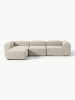 Modulaire bank Lennon (4-zits) van linnenmix met poef (links/rechts)^Westwing Collection Best