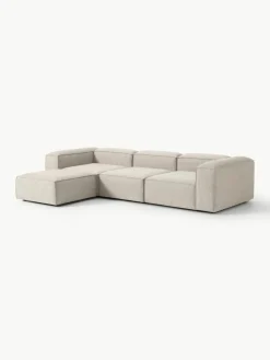 Modulaire bank Lennon (4-zits) van linnenmix met poef (links/rechts)^Westwing Collection Best