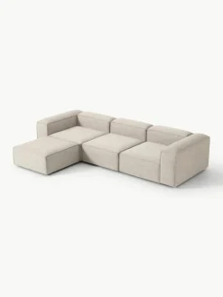 Modulaire bank Lennon (4-zits) van linnenmix met poef (links/rechts)^Westwing Collection Best