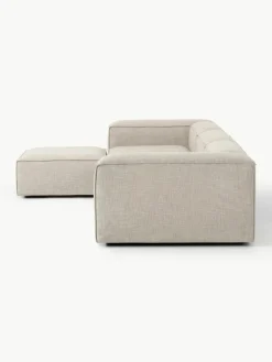 Modulaire bank Lennon (4-zits) van linnenmix met poef (links/rechts)^Westwing Collection Best