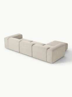 Modulaire bank Lennon (4-zits) van linnenmix met poef (links/rechts)^Westwing Collection Best