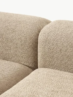 Modulaire bank Natalie (3-zits) van teddy-bouclé met poef^Westwing Collection Outlet