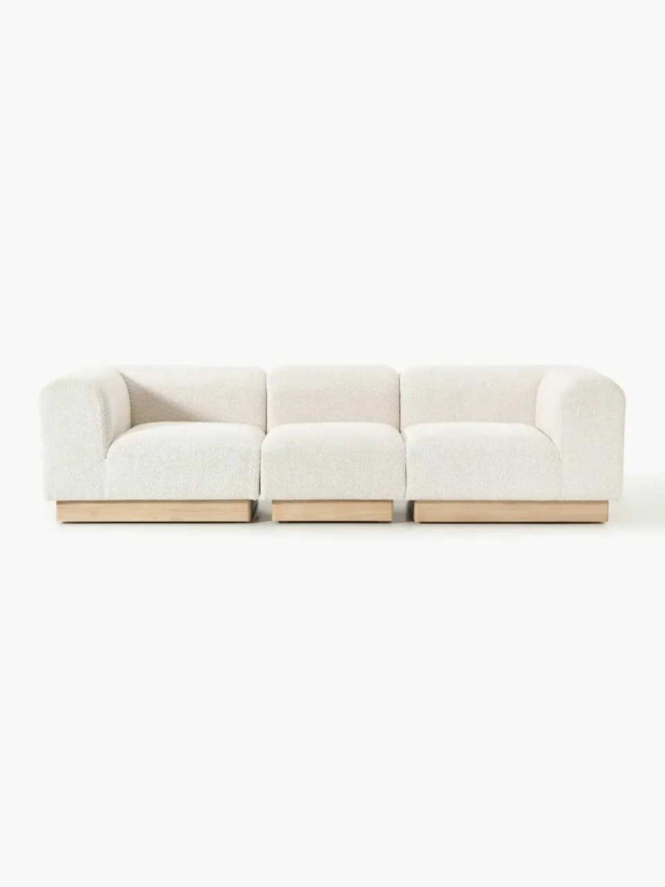 Modulaire bank Natalie (3-zits) van teddy-bouclé^Westwing Collection Online