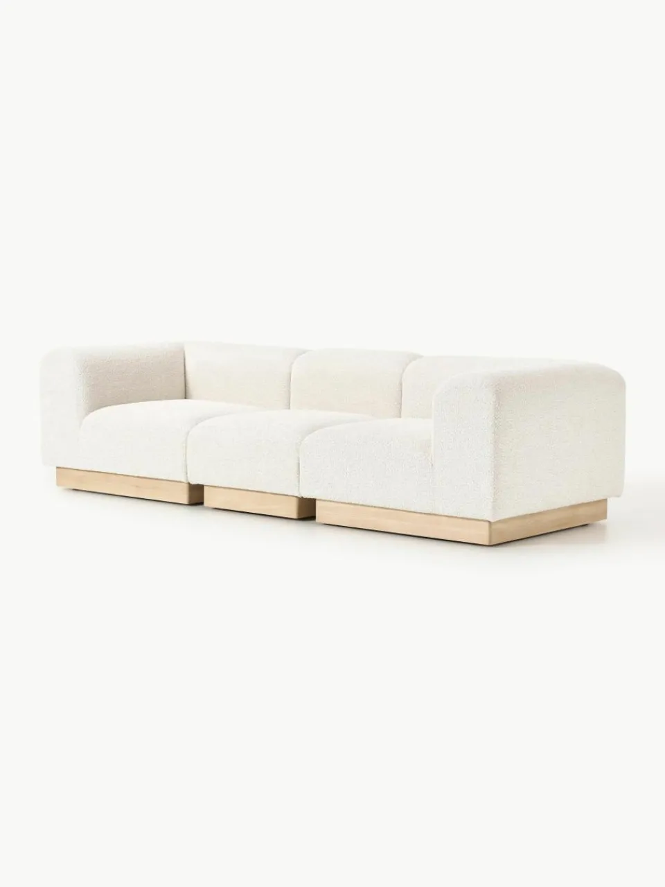 Modulaire bank Natalie (3-zits) van teddy-bouclé^Westwing Collection Online