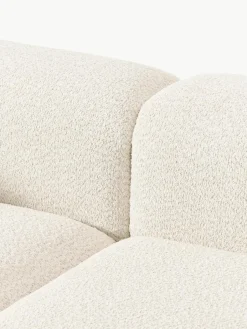 Modulaire bank Natalie (3-zits) van teddy-bouclé met poef^Westwing Collection Discount
