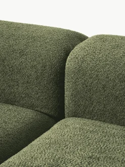 Modulaire bank Natalie (3-zits) van teddy-bouclé met poef^Westwing Collection Best