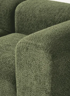 Modulaire bank Natalie (3-zits) van teddy-bouclé met poef^Westwing Collection Best