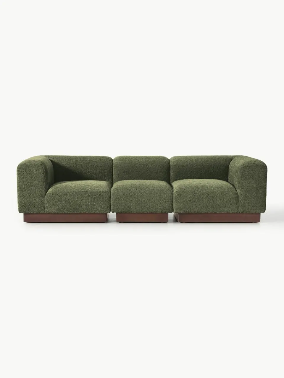 Modulaire bank Natalie (3-zits) van teddy-bouclé^Westwing Collection Hot