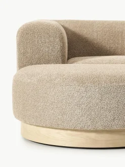 Modulaire bank Natalie (3-zits) van teddy-bouclé met poef^Westwing Collection Hot