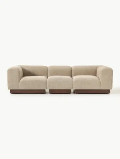 Modulaire bank Natalie (3-zits) van teddy-bouclé^Westwing Collection Fashion