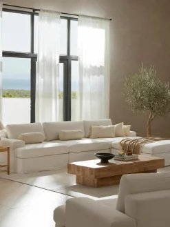 Modulaire bank Russell (4-zits) met poef (links/rechts)^Westwing Collection Outlet