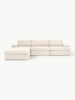 Modulaire bank Russell (4-zits) met poef, met afneembaar hoezen^Westwing Collection Sale