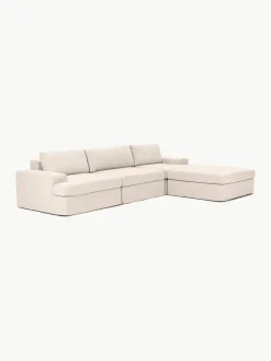 Modulaire bank Russell (4-zits) met poef, met afneembaar hoezen^Westwing Collection Sale