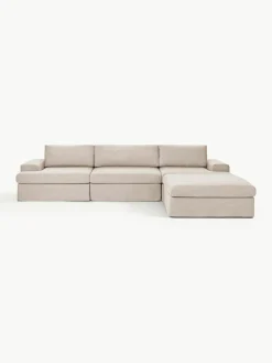 Modulaire bank Russell (4-zits) met poef, met afneembaar hoezen^Westwing Collection Discount