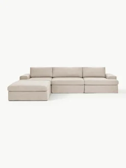 Modulaire bank Russell (4-zits) met poef, met afneembaar hoezen^Westwing Collection Discount