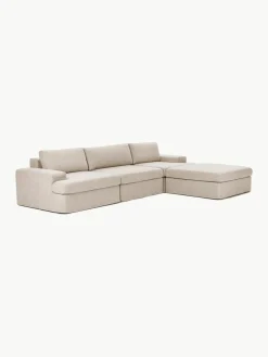 Modulaire bank Russell (4-zits) met poef, met afneembaar hoezen^Westwing Collection Discount