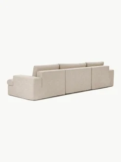 Modulaire bank Russell (4-zits) met poef, met afneembaar hoezen^Westwing Collection Discount