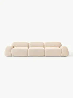 Modulaire bank Wolke (4-zits) van bouclé^Westwing Collection New