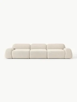 Modulaire bank Wolke (4-zits) van bouclé^Westwing Collection Hot
