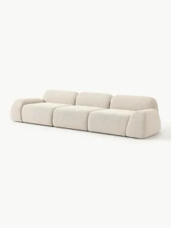 Modulaire bank Wolke (4-zits) van bouclé^Westwing Collection Hot