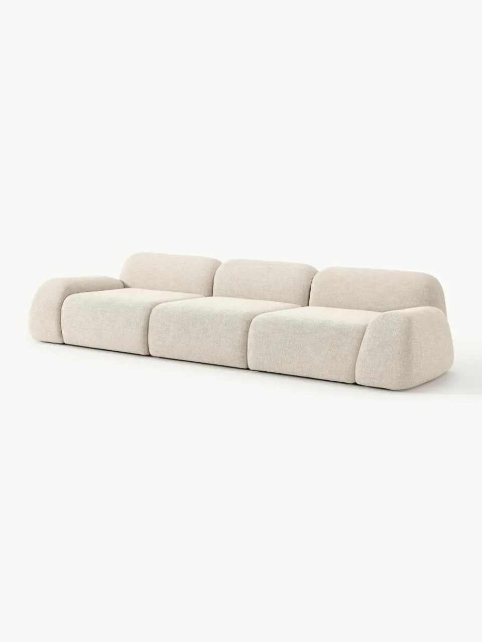 Modulaire bank Wolke (4-zits) van bouclé^Westwing Collection Hot