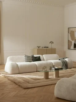 Modulaire bank Wolke (4-zits) van teddy-bouclé^Westwing Collection Best