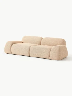 Modulaire bank Wolke (3-zits) van bouclé^Westwing Collection New