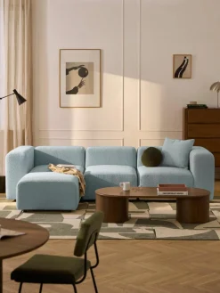 Modulaire bouclé bank Lena (4-zits) met kruk^Westwing Collection Online