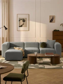 Modulaire bouclé bank Lena (4-zits) met kruk^Westwing Collection Outlet