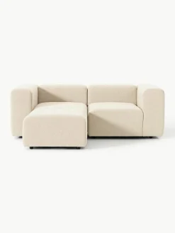 Modulaire bouclé bank Lena (3-zits) met kruk^Westwing Collection Hot