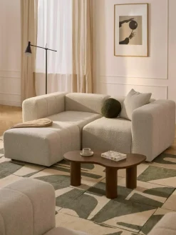 Modulaire bouclé bank Lena (3-zits) met kruk^Westwing Collection Hot