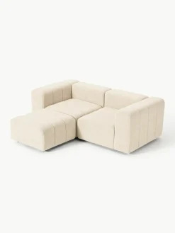 Modulaire bouclé bank Lena (3-zits) met kruk^Westwing Collection Hot
