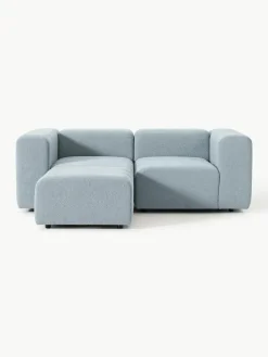 Modulaire bouclé bank Lena (3-zits) met kruk^Westwing Collection Clearance