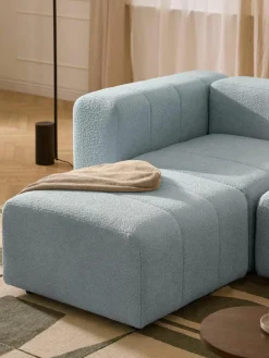 Modulaire bouclé bank Lena (3-zits) met kruk^Westwing Collection Clearance