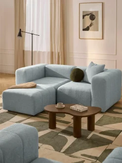 Modulaire bouclé bank Lena (3-zits) met kruk^Westwing Collection Clearance