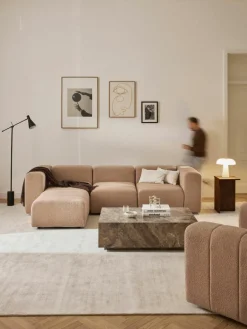 Modulaire bouclé bank Lena (4-zits) met kruk^Westwing Collection Clearance