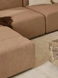 Modulaire bouclé bank Lena (4-zits) met kruk^Westwing Collection Clearance