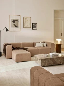 Modulaire bouclé bank Lena (4-zits) met kruk^Westwing Collection Clearance
