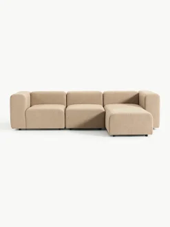 Modulaire bouclé bank Lena (4-zits) met kruk^Westwing Collection Clearance