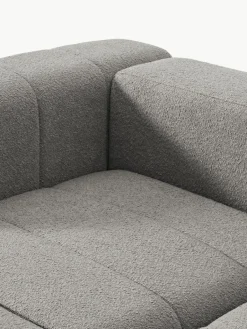 Modulaire bouclé bank Lena (3-zits) met kruk^Westwing Collection Fashion