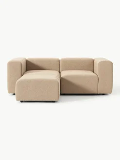Modulaire bouclé bank Lena (3-zits) met kruk^Westwing Collection Best