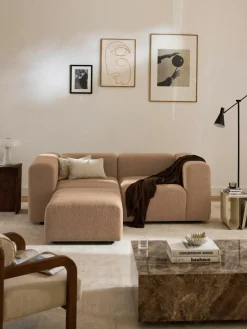 Modulaire bouclé bank Lena (3-zits) met kruk^Westwing Collection Best
