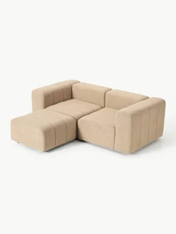 Modulaire bouclé bank Lena (3-zits) met kruk^Westwing Collection Best