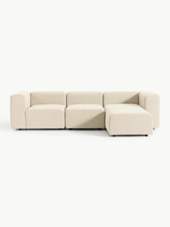 Modulaire bouclé bank Lena (4-zits) met kruk^Westwing Collection Fashion