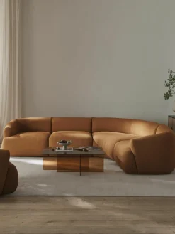 Modulaire bouclé hoekbank Sofia (4-zits)^Westwing Collection Hot