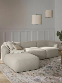 Modulaire bouclé hoekbank Sofia (4 zits)^Westwing Collection Discount