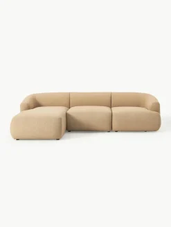 Modulaire bouclé hoekbank Sofia (3-zits)^Westwing Collection Clearance