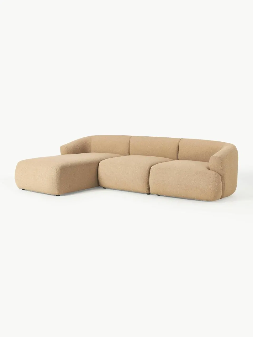 Modulaire bouclé hoekbank Sofia (3-zits)^Westwing Collection Clearance