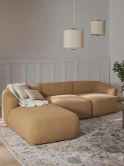 Modulaire bouclé hoekbank Sofia (3-zits)^Westwing Collection Clearance